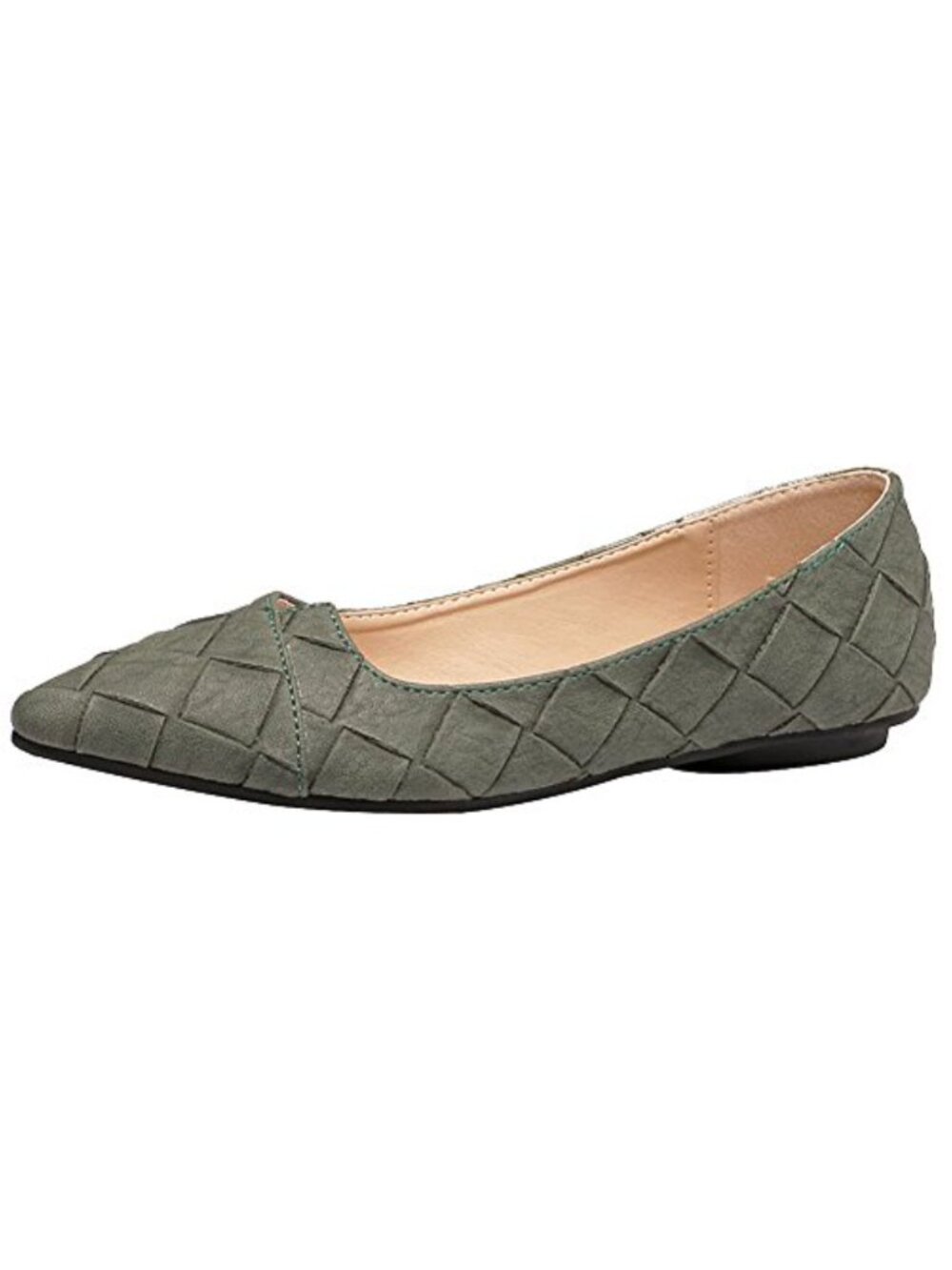 Women's Pointed Toe Ballet Flats - Faux Leather Lightweight Pumps